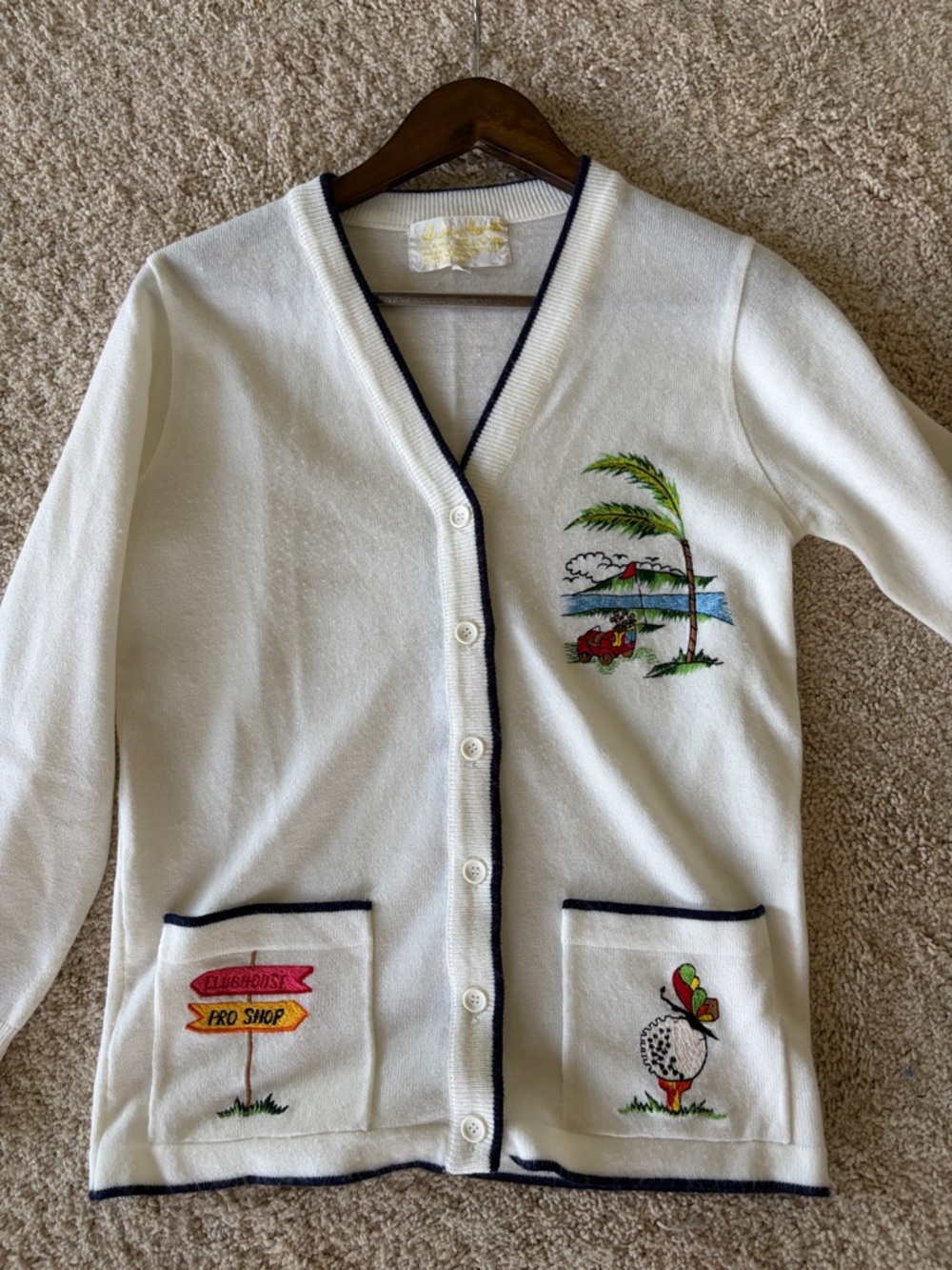 Vintage Andreno Argenti golf cardigan